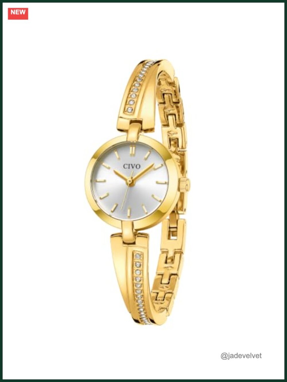 Dainty Bracelet Watch for Women Gold Tone Quartz New